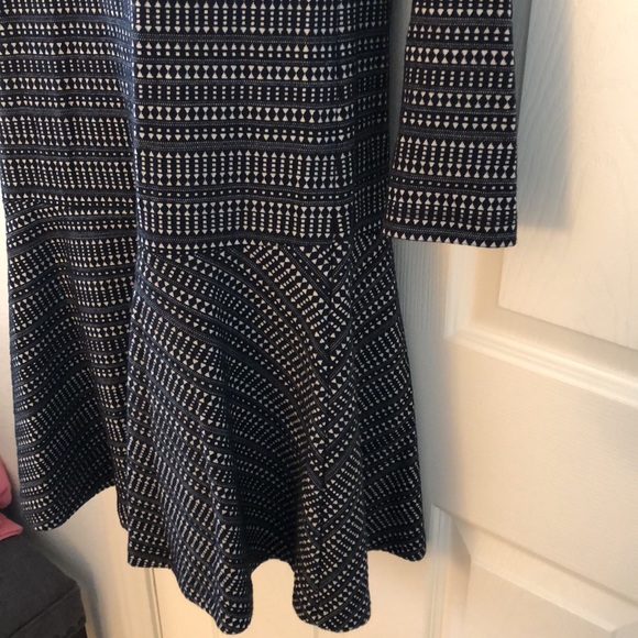 Black + Cream Drop Waist Flounce Dress - Picture 11 of 16